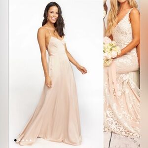 SHOWMEYOURMUMU GODSHAW GODDESS GOWN- champagne satin luxe- size large